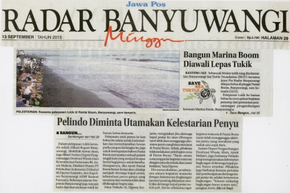 Pelepasliaran Tukik Dalam Acara Pencanangan Pelabuhan Marina