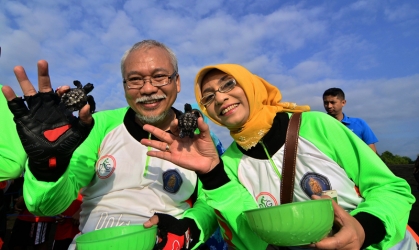Pelepasliaran Tukik Bersama Alumnus kedokeran Universitas Brawijaya