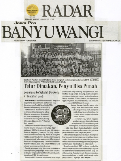 Sosialisasi Kepada Siswa Siswi SDK Santa Maria Banyuwangi